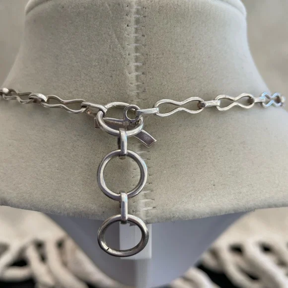 Opalite and Smokey quartz 925 silver adjustable necklace - Picture 5 of 7